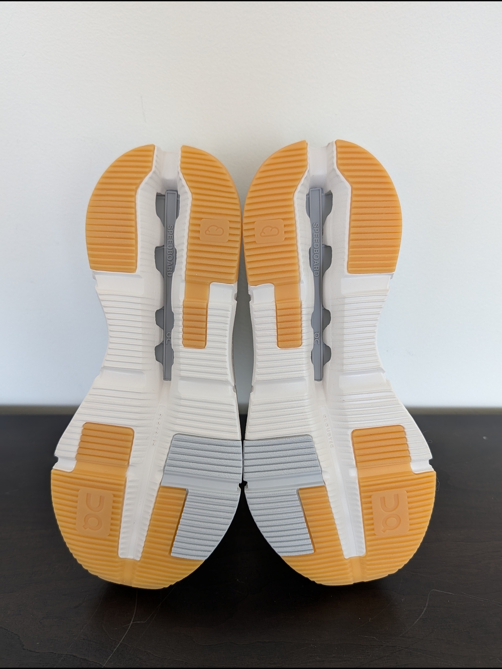 NIB On Running Women’s Athletic Sneakers - White with Gum Sole - Picture 2 of 4